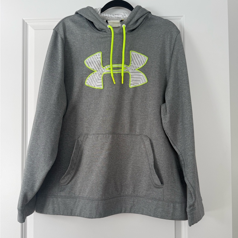 Under Armour Gray and Neon Yellow Hoodie
